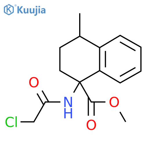 methyl 1-(2-chloroacetamido)-4-methyl-1,2,3,4-tetrahydronaphthalene-1-carboxylate structure