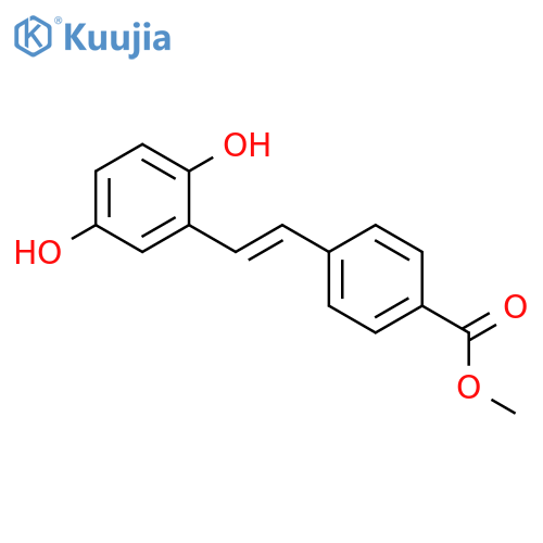 Benzoic acid, 4-[2-(2,5-dihydroxyphenyl)ethenyl]-, methyl ester structure