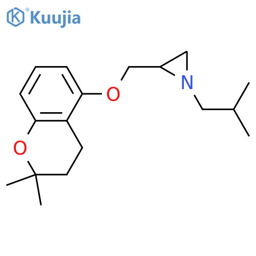 2-[(2,2-Dimethyl-3,4-dihydrochromen-5-yl)oxymethyl]-1-(2-methylpropyl)aziridine structure