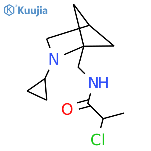 2-Chloro-N-[(2-cyclopropyl-2-azabicyclo[2.1.1]hexan-1-yl)methyl]propanamide structure