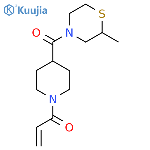 1-4-(2-methylthiomorpholine-4-carbonyl)piperidin-1-ylprop-2-en-1-one structure