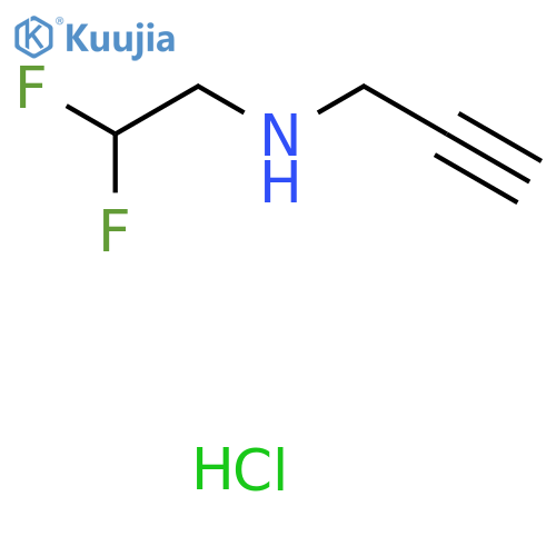 N-(2,2-Difluoroethyl)prop-2-yn-1-amine;hydrochloride structure