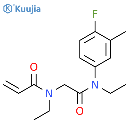 N-Ethyl-N-[2-[ethyl(4-fluoro-3-methylphenyl)amino]-2-oxoethyl]-2-propenamide structure