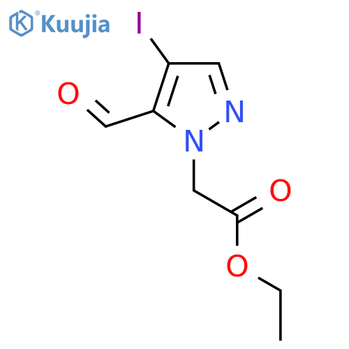 Ethyl 2-(5-formyl-4-iodopyrazol-1-yl)acetate structure
