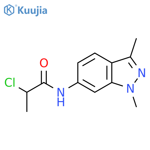 2-Chloro-N-(1,3-dimethylindazol-6-yl)propanamide structure