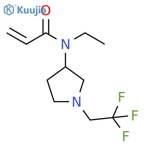 N-ethyl-N-1-(2,2,2-trifluoroethyl)pyrrolidin-3-ylprop-2-enamide structure