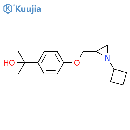 2-[4-[(1-Cyclobutylaziridin-2-yl)methoxy]phenyl]propan-2-ol structure