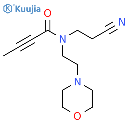 N-(2-cyanoethyl)-N-2-(morpholin-4-yl)ethylbut-2-ynamide structure