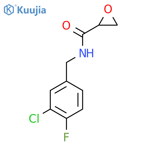 N-[(3-Chloro-4-fluorophenyl)methyl]oxirane-2-carboxamide structure