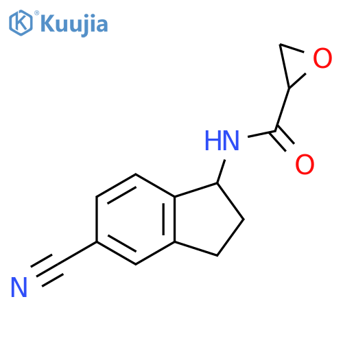 N-(5-Cyano-2,3-dihydro-1H-inden-1-yl)oxirane-2-carboxamide structure