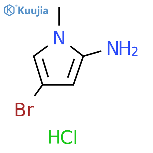 1H-Pyrrol-2-amine, 4-bromo-1-methyl-, hydrochloride (1:1) structure
