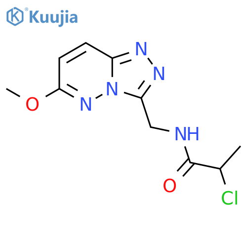 2-Chloro-N-[(6-methoxy-[1,2,4]triazolo[4,3-b]pyridazin-3-yl)methyl]propanamide structure