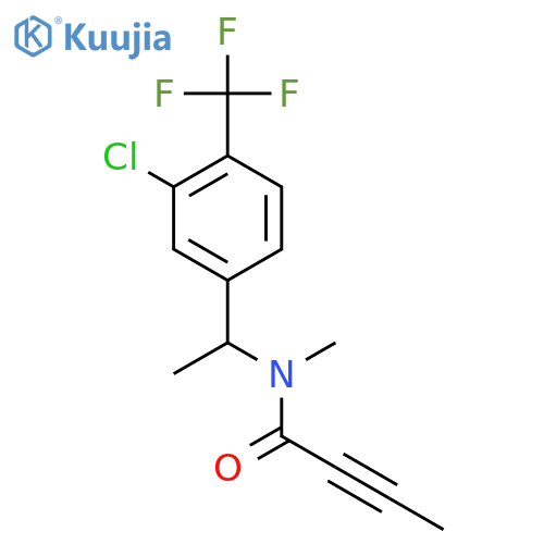 N-{1-3-chloro-4-(trifluoromethyl)phenylethyl}-N-methylbut-2-ynamide structure