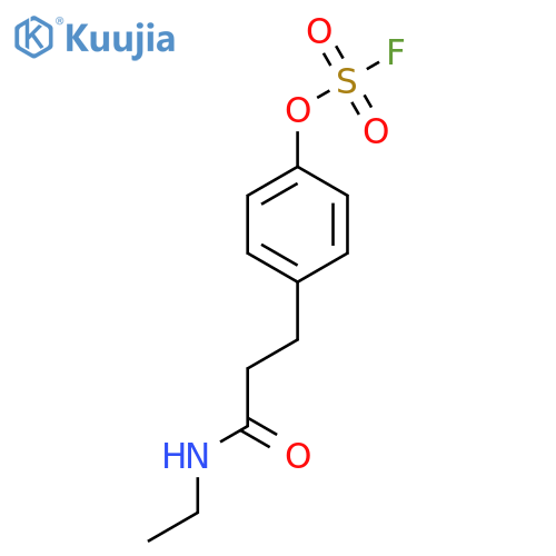 4-[2-(Ethylcarbamoyl)ethyl]phenyl sulfurofluoridate structure