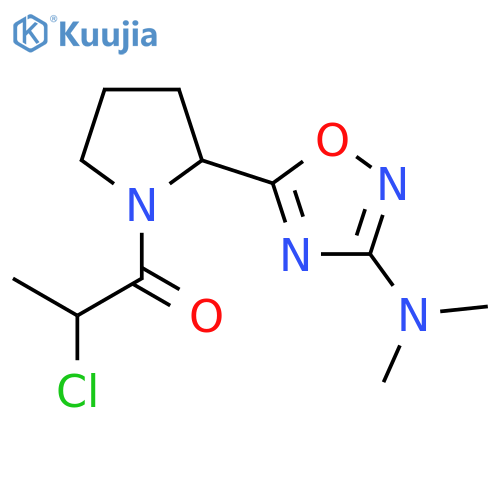 2-Chloro-1-[2-[3-(dimethylamino)-1,2,4-oxadiazol-5-yl]pyrrolidin-1-yl]propan-1-one structure