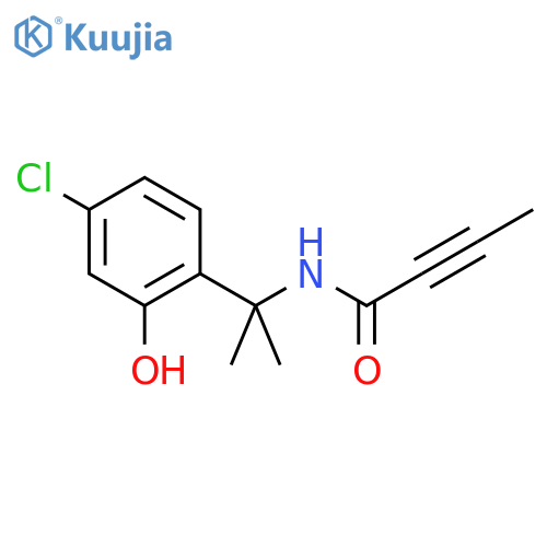 N-2-(4-chloro-2-hydroxyphenyl)propan-2-ylbut-2-ynamide structure