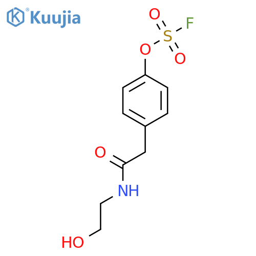 4-{[(2-Hydroxyethyl)carbamoyl]methyl}phenyl sulfurofluoridate structure
