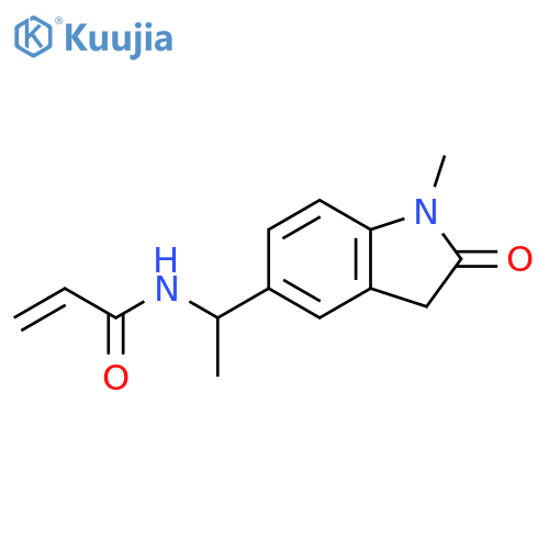 N-[1-(2,3-Dihydro-1-methyl-2-oxo-1H-indol-5-yl)ethyl]-2-propenamide structure