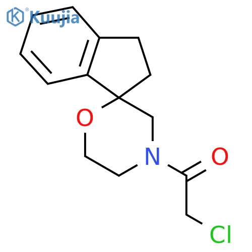2-chloro-1-{2,3-dihydrospiroindene-1,2'-morpholin-4'-yl}ethan-1-one structure