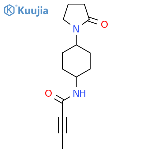 N-4-(2-oxopyrrolidin-1-yl)cyclohexylbut-2-ynamide structure