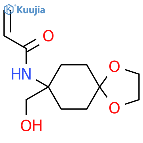 N-8-(hydroxymethyl)-1,4-dioxaspiro4.5decan-8-ylprop-2-enamide structure