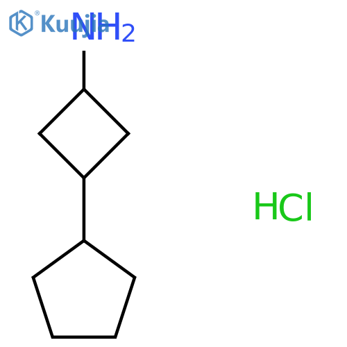 3-Cyclopentylcyclobutan-1-amine;hydrochloride structure