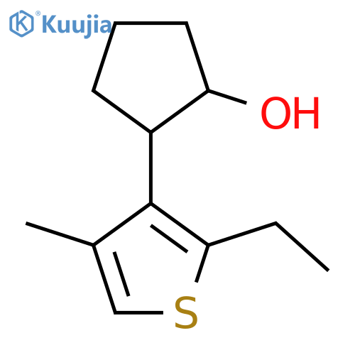 2-(2-Ethyl-4-methylthiophen-3-yl)cyclopentan-1-ol structure