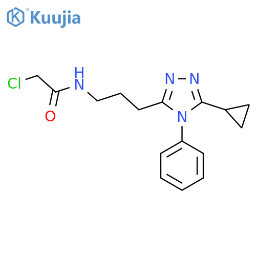 2-Chloro-N-[3-(5-cyclopropyl-4-phenyl-1,2,4-triazol-3-yl)propyl]acetamide structure