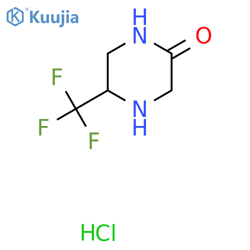 5-(Trifluoromethyl)piperazin-2-one;hydrochloride structure