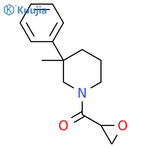 3-Methyl-1-(oxirane-2-carbonyl)-3-phenylpiperidine structure