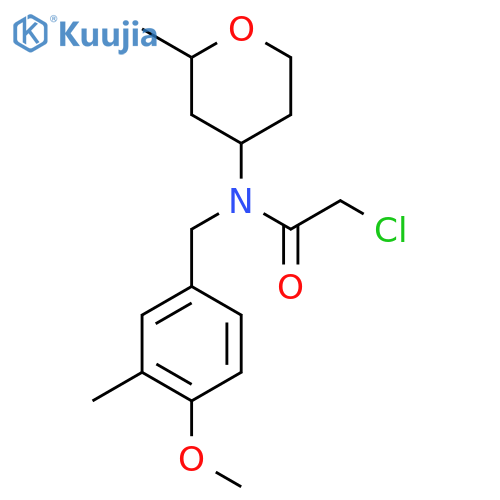 2-Chloro-N-[(4-methoxy-3-methylphenyl)methyl]-N-(2-methyloxan-4-yl)acetamide structure