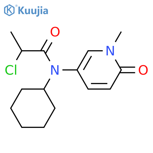 2-chloro-N-cyclohexyl-N-(1-methyl-6-oxo-1,6-dihydropyridin-3-yl)propanamide structure