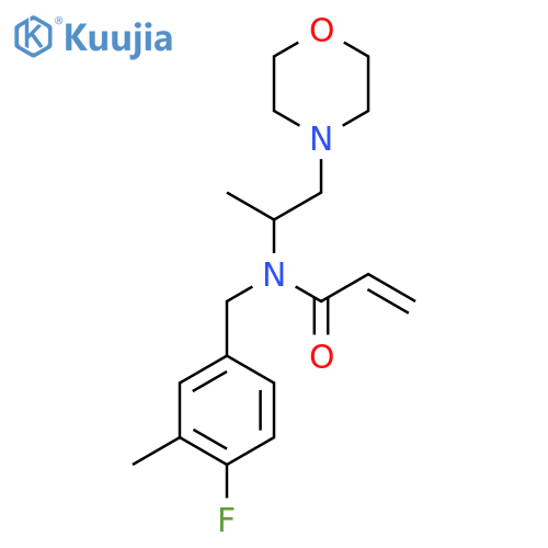 N-[(4-Fluoro-3-methylphenyl)methyl]-N-(1-morpholin-4-ylpropan-2-yl)prop-2-enamide structure