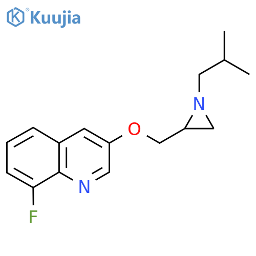 8-Fluoro-3-[[1-(2-methylpropyl)aziridin-2-yl]methoxy]quinoline structure
