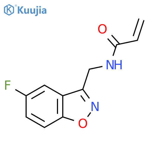 N-(5-fluoro-1,2-benzoxazol-3-yl)methylprop-2-enamide structure
