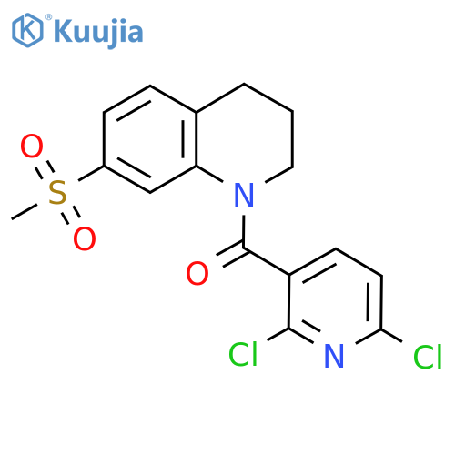 (2,6-Dichloropyridin-3-yl)-(7-methylsulfonyl-3,4-dihydro-2H-quinolin-1-yl)methanone structure