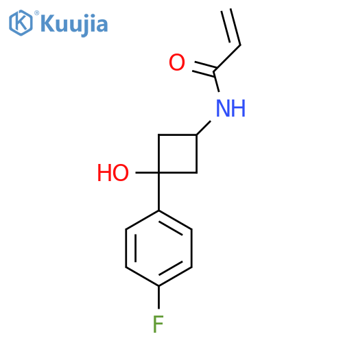 N-[3-(4-Fluorophenyl)-3-hydroxycyclobutyl]prop-2-enamide structure