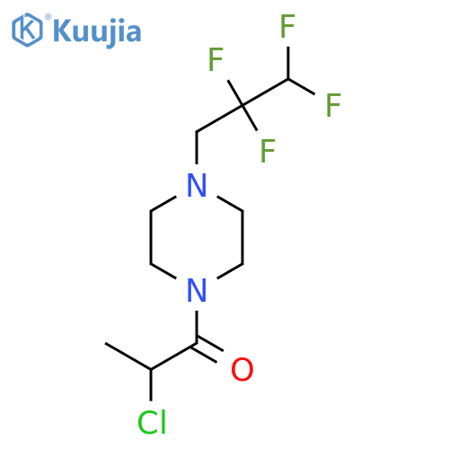 2-Chloro-1-[4-(2,2,3,3-tetrafluoropropyl)piperazin-1-yl]propan-1-one structure
