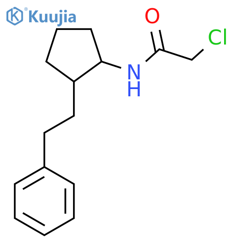 2-Chloro-N-[2-(2-phenylethyl)cyclopentyl]acetamide structure