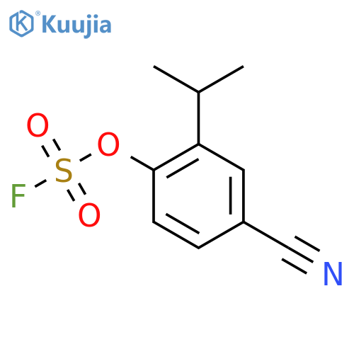 4-Cyano-1-fluorosulfonyloxy-2-propan-2-ylbenzene structure