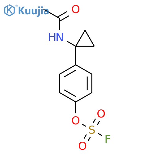 4-(1-Acetamidocyclopropyl)phenyl sulfurofluoridate structure