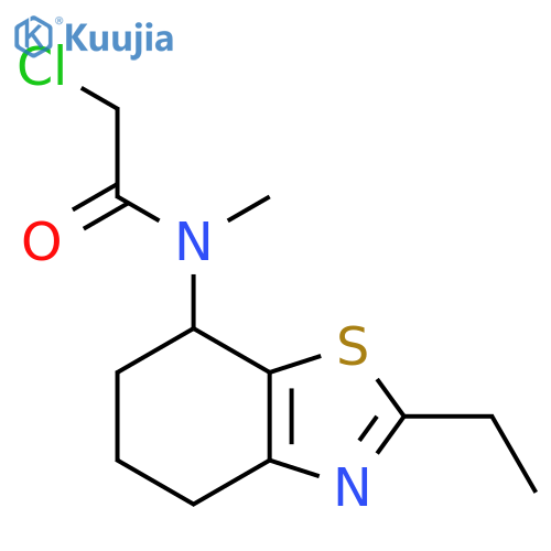 2-chloro-N-(2-ethyl-4,5,6,7-tetrahydro-1,3-benzothiazol-7-yl)-N-methylacetamide structure
