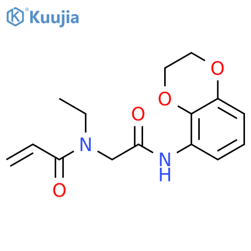 N-[2-[(2,3-Dihydro-1,4-benzodioxin-5-yl)amino]-2-oxoethyl]-N-ethyl-2-propenamide structure