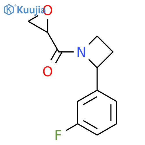 [2-(3-Fluorophenyl)azetidin-1-yl]-(oxiran-2-yl)methanone structure