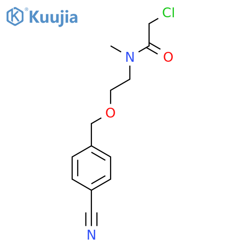 2-chloro-N-{2-(4-cyanophenyl)methoxyethyl}-N-methylacetamide structure