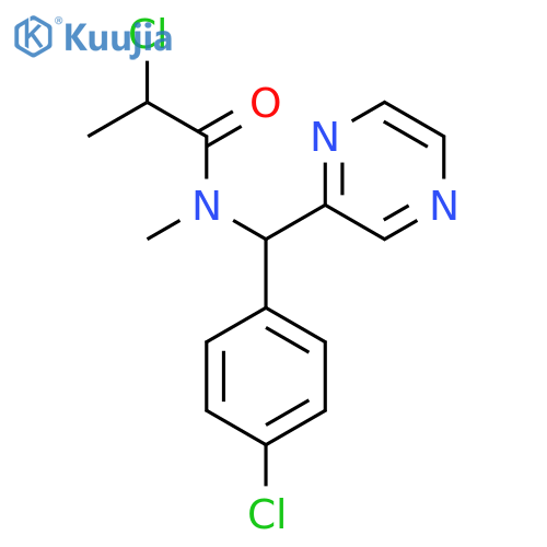 2-chloro-N-[(4-chlorophenyl)(pyrazin-2-yl)methyl]-N-methylpropanamide structure