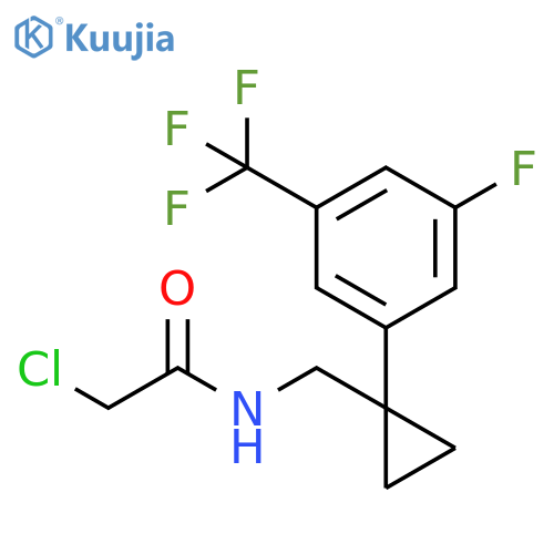 2-chloro-N-({1-3-fluoro-5-(trifluoromethyl)phenylcyclopropyl}methyl)acetamide structure