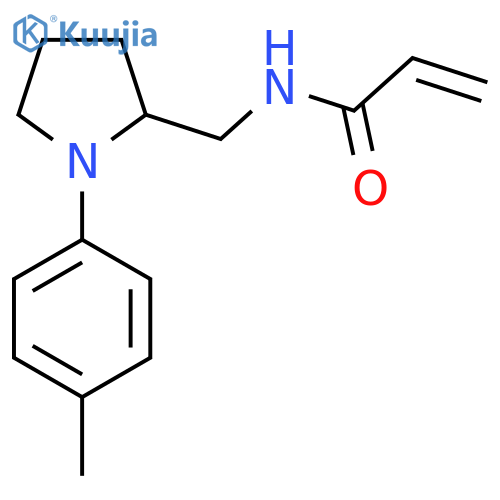 N-{1-(4-methylphenyl)pyrrolidin-2-ylmethyl}prop-2-enamide structure