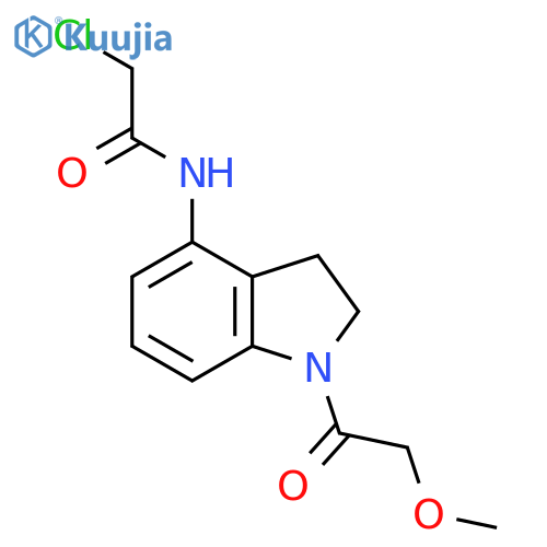2-Chloro-N-[1-(2-methoxyacetyl)-2,3-dihydroindol-4-yl]acetamide structure