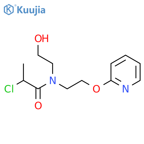 2-Chloro-N-(2-hydroxyethyl)-N-(2-pyridin-2-yloxyethyl)propanamide structure